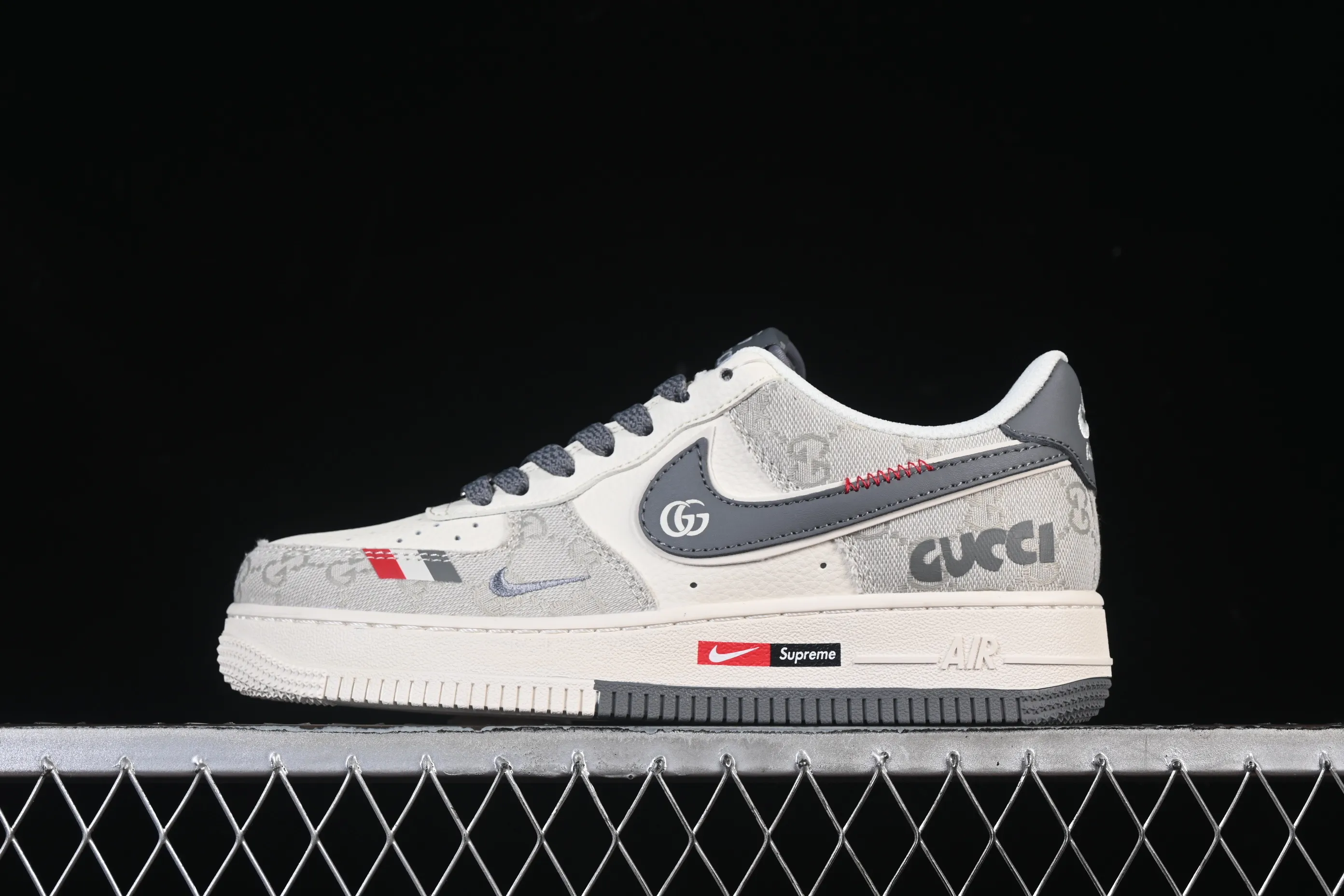 All categories Nk Air Force 1 Air Force series Nk Air Force 1 Low Air Force low top Nike Air Force 1'07 Low Dior joint pattern beige gray red Air Force 1 low top casual sneakers MZ9588-808